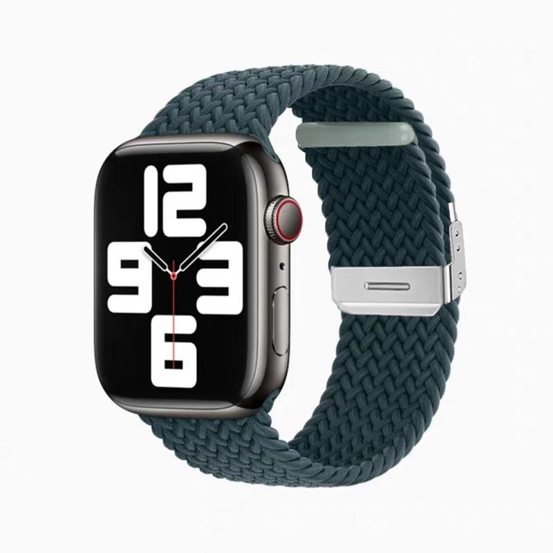 Nylon Fabric Band for Apple Watch Series 8 7 6 SE 5 4 3 38 40mm 42mm 44mm 41MM 45MM 49 Ultra Braided Solo Loop Strap for Iwatch