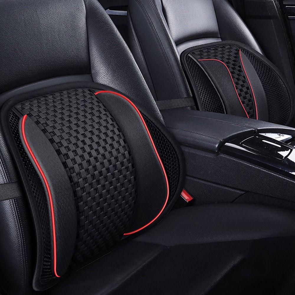 Поддержка поясницы, поясничная подушка для автомобильного сиденья, деревянная сетка с бусинами, вентилируемая спинка, офисное кресло