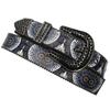 Готический дизайн, полный стразовый принт, ремень, хип-хоп, панк, джинсы, аксессуары, ремень из искусственной кожи