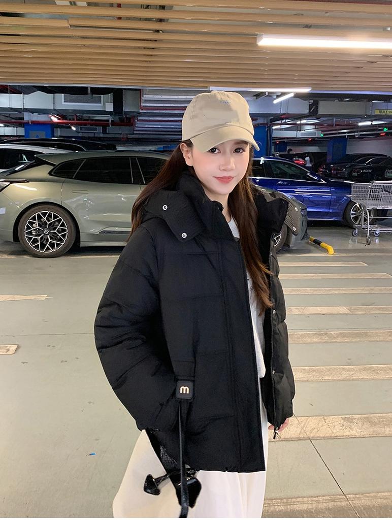 Зимняя короткая куртка с капюшоном, утолщенная, на хлопковой подкладке, свободная, теплая верхняя одежда