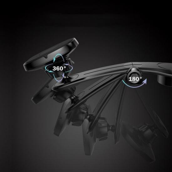Магнитный автомобильный держатель-подставка с вращением на 360° для мобильного телефона