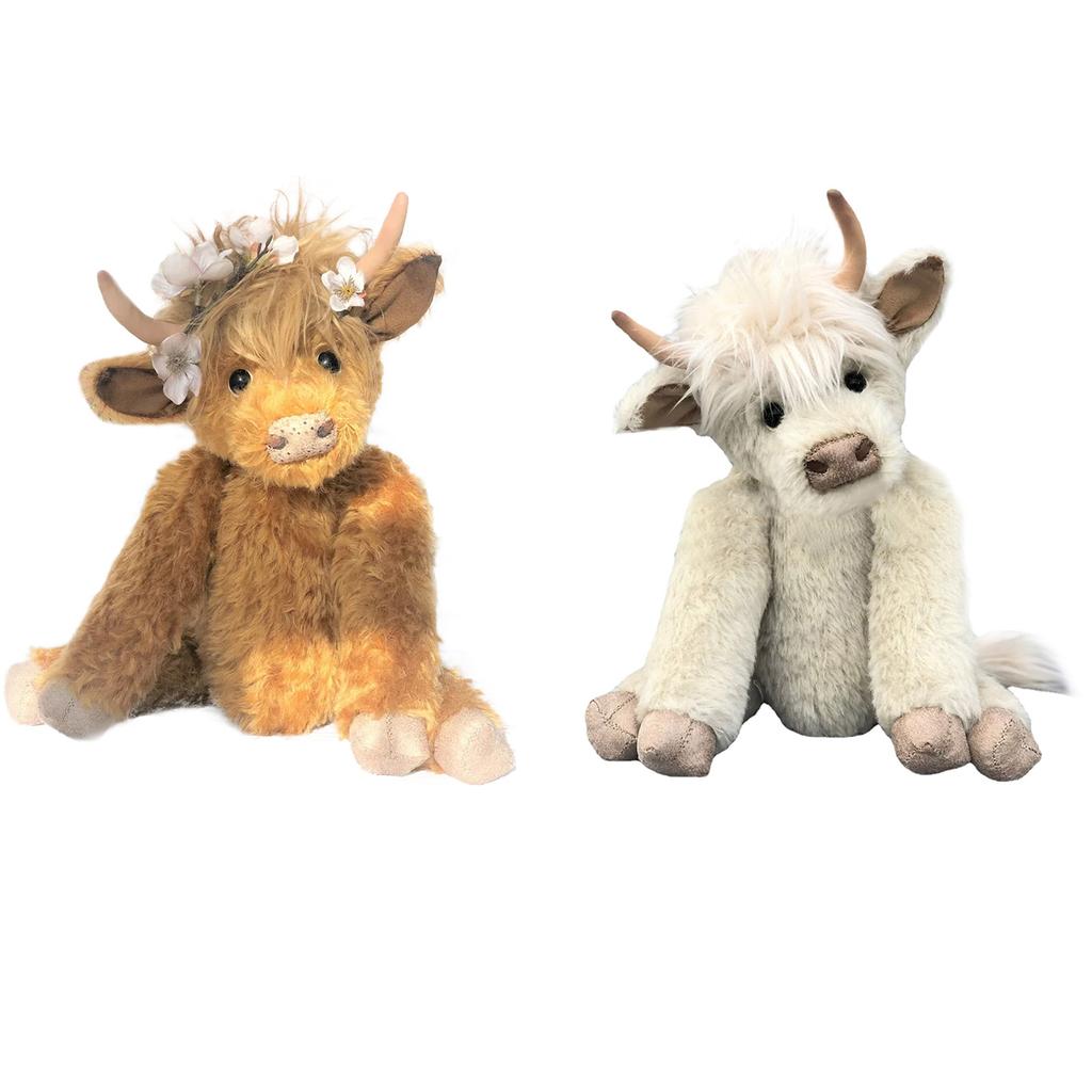Highland Cattle Plush Doll Plush Cattle Toys Fluffy Cow Plush Pet Cow Toys