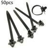 50pcs Nylon Cable Tie Wrap Automatic Necktie Cars Mount Wire Tie Clip Fixed Fastener Clips Car Hose Fastening Zip Strap Kit