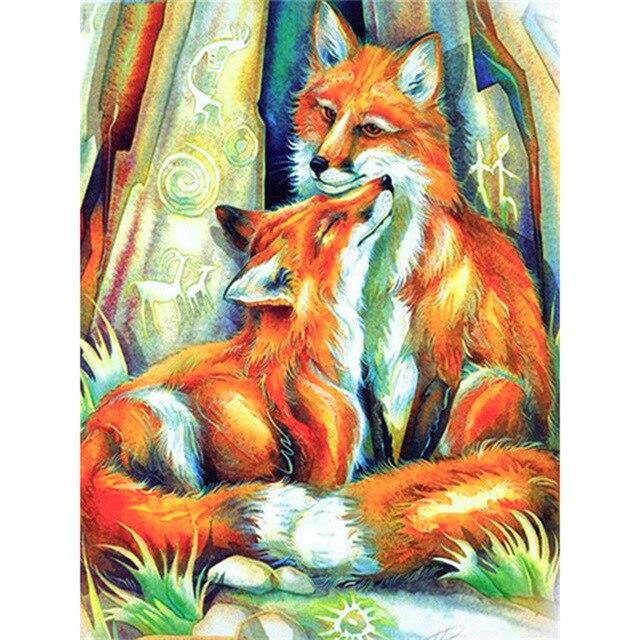 5D алмазная живопись лиса животное Алмазная вышивка крестиком Новое поступление полная квадратная круглая алмазная мозаика картина домашний декор