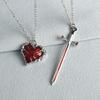 Ожерелье с кулоном в виде сердца из сплава для пар, ручной работы, цепочка на ключицы, ювелирное изделие для свиданий, юбилеев и повседневной моды