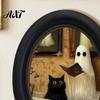 Lightweight Wall Adhesive Halloween Ghost Decor, Cute Table Sign, Vintage Oval Framed Art Picture, Decorative for Mantel Living Room Bedroom