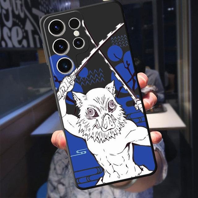 Чехол японского аниме Kurama Demon Slayer для Samsung Galaxy S21 S23 Ultra 5g S8 S7 S10e S20 Fe S22 Plus S10 S9, черный мягкий чехол