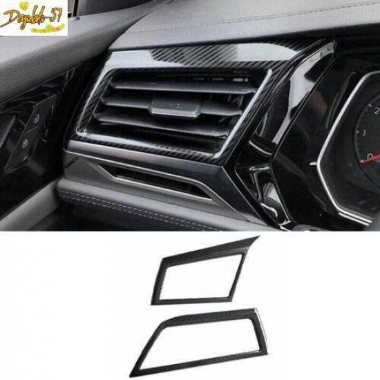 For VW Jetta Mk7 - Carbon Fiber Steel Dashboard L&R Air Outlet Vent Trim