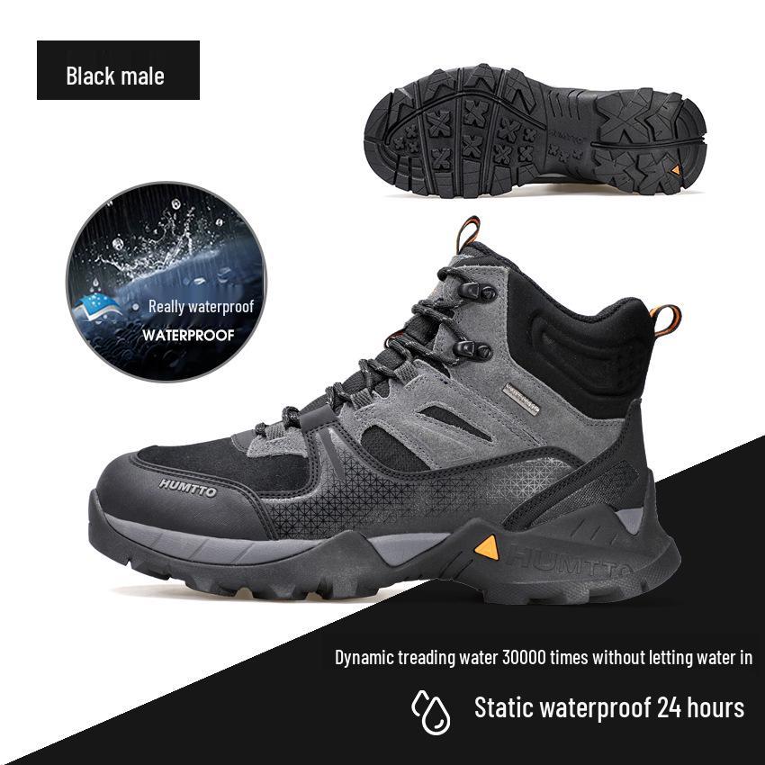 Hantu Women's and Men's Waterproof Non-Slip Hiking Shoes - Shock-Absorbing, Professional Mountaineering Footwear for Spring and Autumn