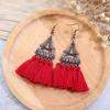 Handmade Retro Bohemian Earrings Femininity Vacation Fringed Stud Earrings Long Personalized Earrings