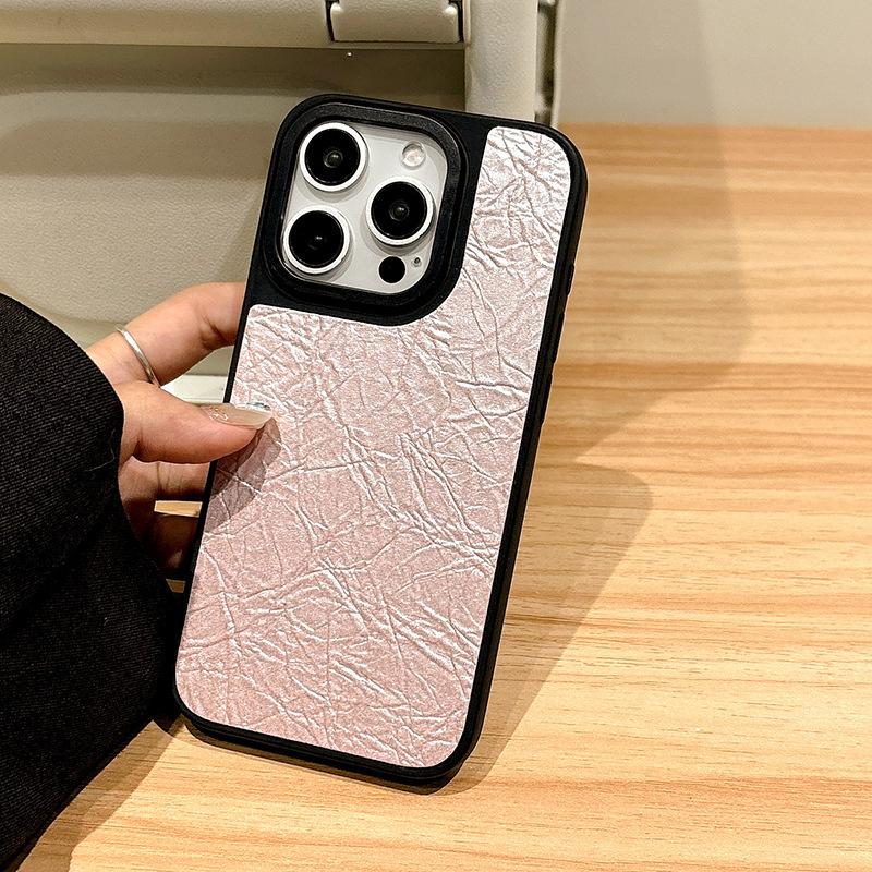 Простой и высококлассный чехол для мобильного телефона для IPhone17promax Кожа Легкая роскошь для Apple 16plus Мужской и женский Жесткий