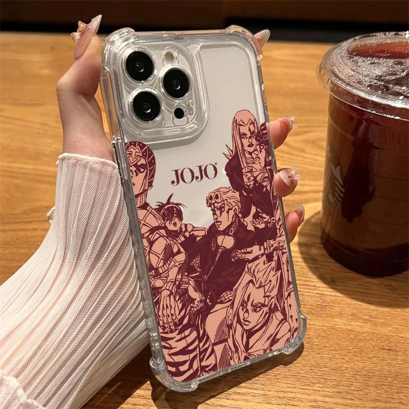 Чехол-подушка от падения с четырьмя углами J-JoJo's Bizarre Adventure для iPhone 17 Air 16 15 14 Plus 13 12 11 Pro Max XS Max X XS