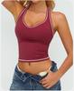 Майка для йоги ZeChuang Color Block Racerback Yoga Tank - мягкая, удобная и с красивой спинкой, идеально подходит для бега или тренировок.