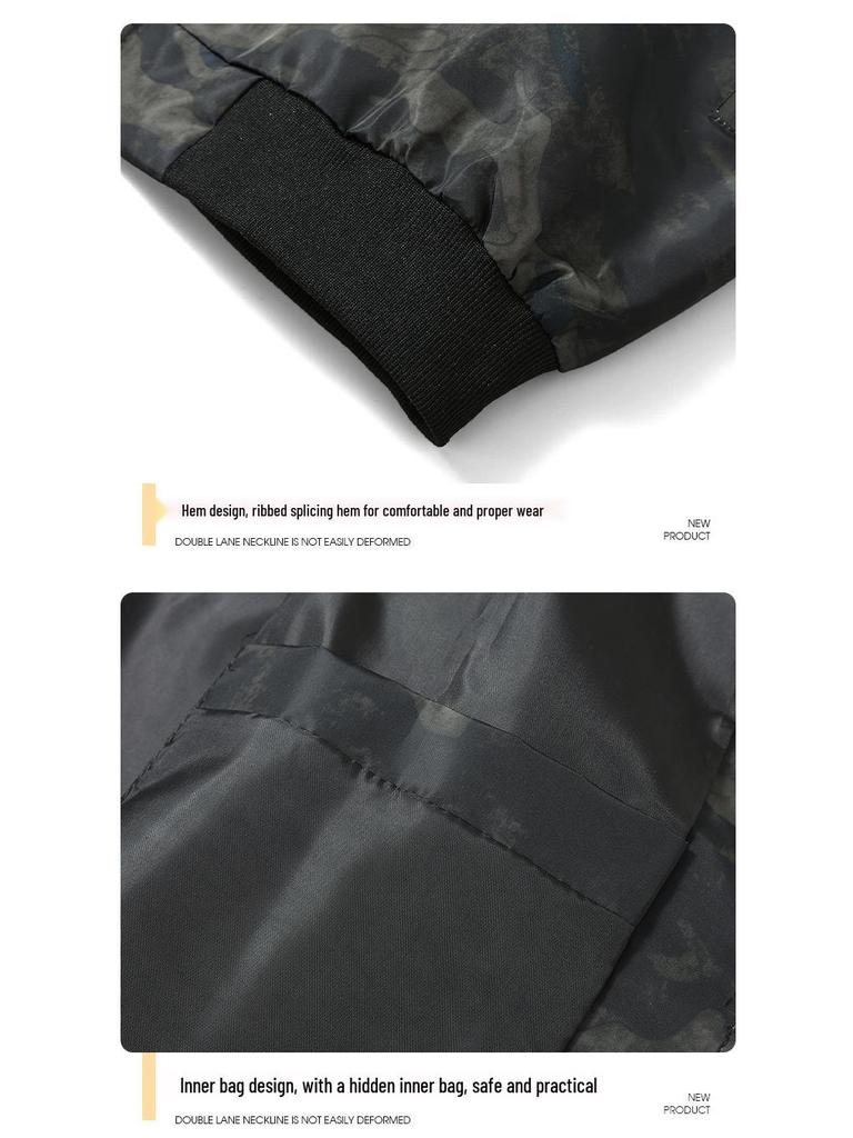 Мужская ветровка с капюшоном в корейском стиле, камуфляжная, свободного кроя, больших размеров, весенняя мода.