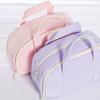 Handheld Colored Velvet Pencil Bag Thickened Pen Bag Creative Stationery Bag  Teen Boy Girls