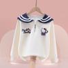 Мультяшный свитшот с матросским воротником для девочек - Сезонный повседневный топ для осени и зимы