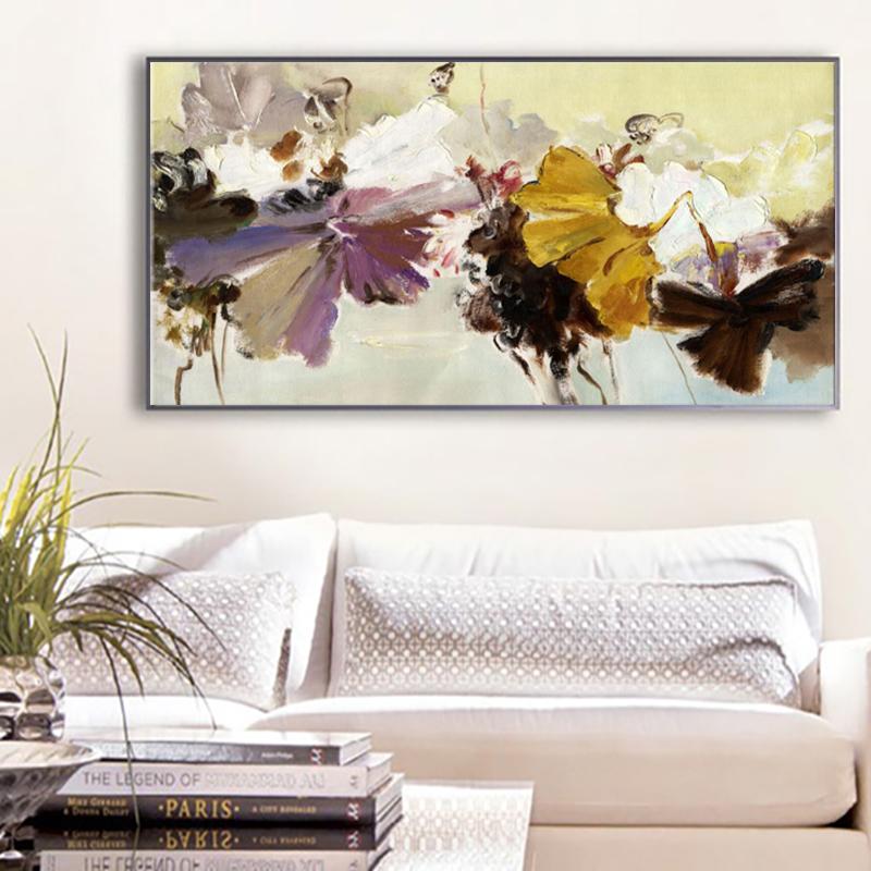Абстрактные цветы холст картины абстрактные поп-арт холст плакаты и принты цветы современные картины для гостиной Куадрос фон