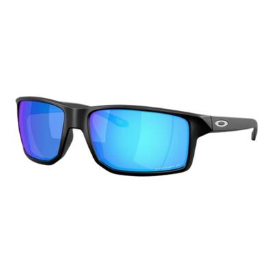 Oakley Логотип с надписью Temple Литые неправильные солнцезащитные очки Унисекс Пара Черный