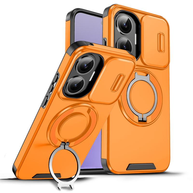Funda For Xiaomi Poco F7 5G Case Shockproof Armor Magnetic Holder Ring Case For Poko Little F7 F 7 7F PocoF7 Lens Protect Cover