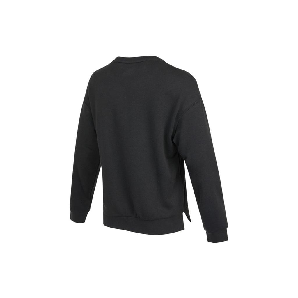 adidas Fi W Swt Gloss Logo Print Knit Crew Neck Sweatshirt Women Hoody Black H09766