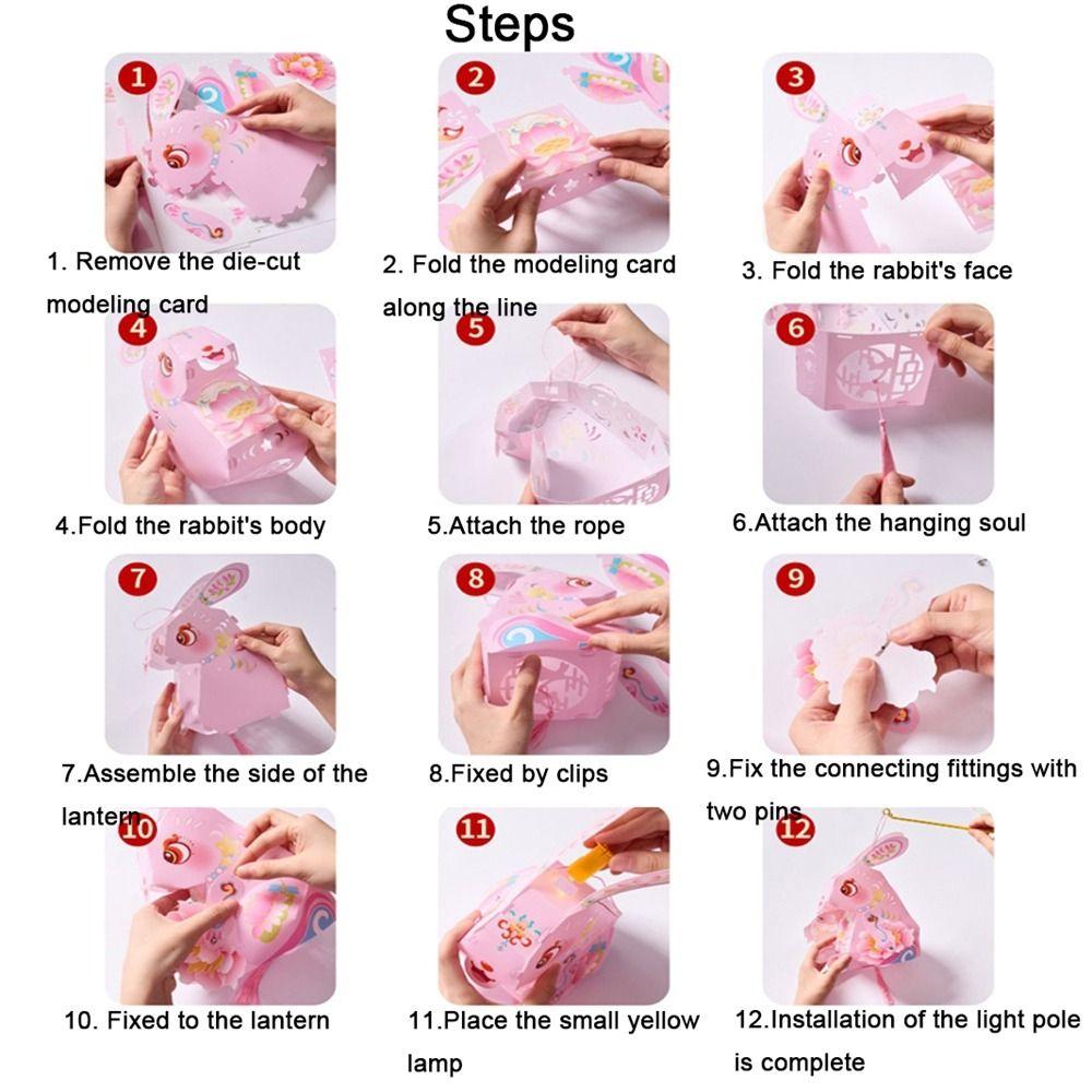 Handmade Chinese Rabbit Lantern Cartoon Mid-Autumn Festival Lantern  Mid-Autumn Festival