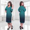 Elegant Autumn Winter Women Loose Long Dresses Plus Size Casual Vestidos