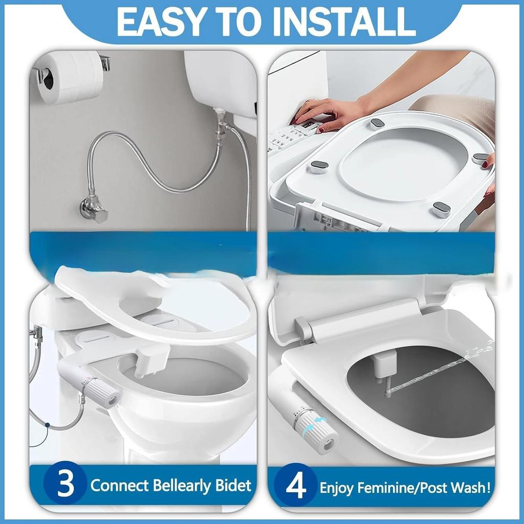 Насадки-биде для женской гигиены для унитаза. Удобный набор для личной гигиены с двойным соплом.