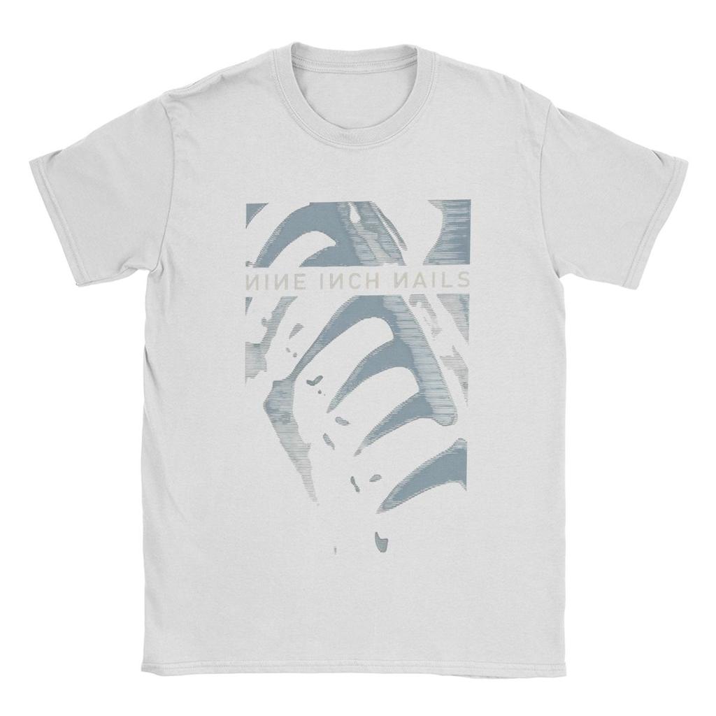 Men's T-Shirt Pretty Hate Machine NIN Nine Inch Nails Blue Cotton Tee Shirt Short Sleeve T Shirts Round Collar Clothes Unique