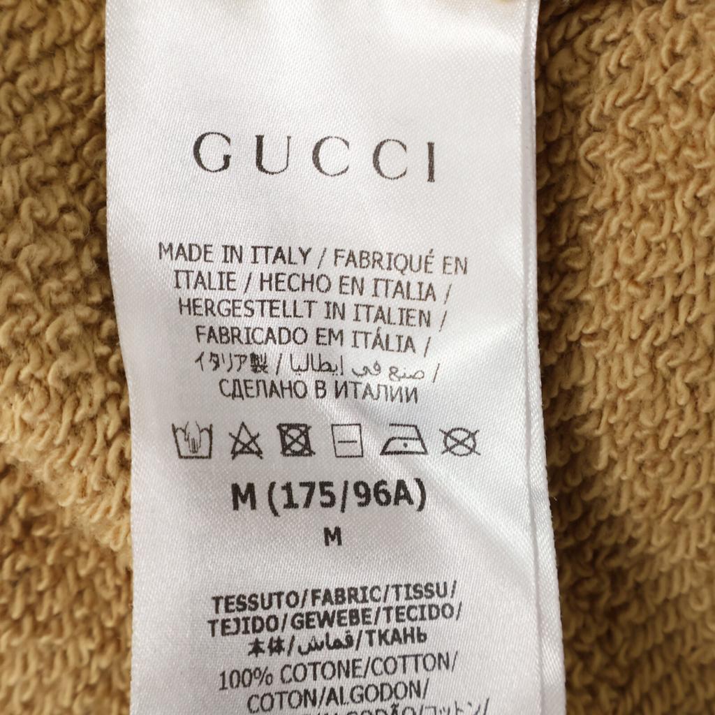 Gucci [Отличное состояние/Сделано в стране/24 Нержавеющая сталь] Толстовка-пуловер с нашивкой GG 756649 M бежевый Б/У