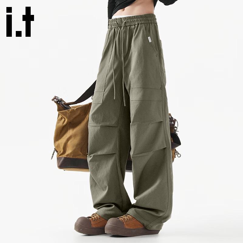Fingercroxx Men's 2025 Autumn Parachute Straight-Leg Casual Pants