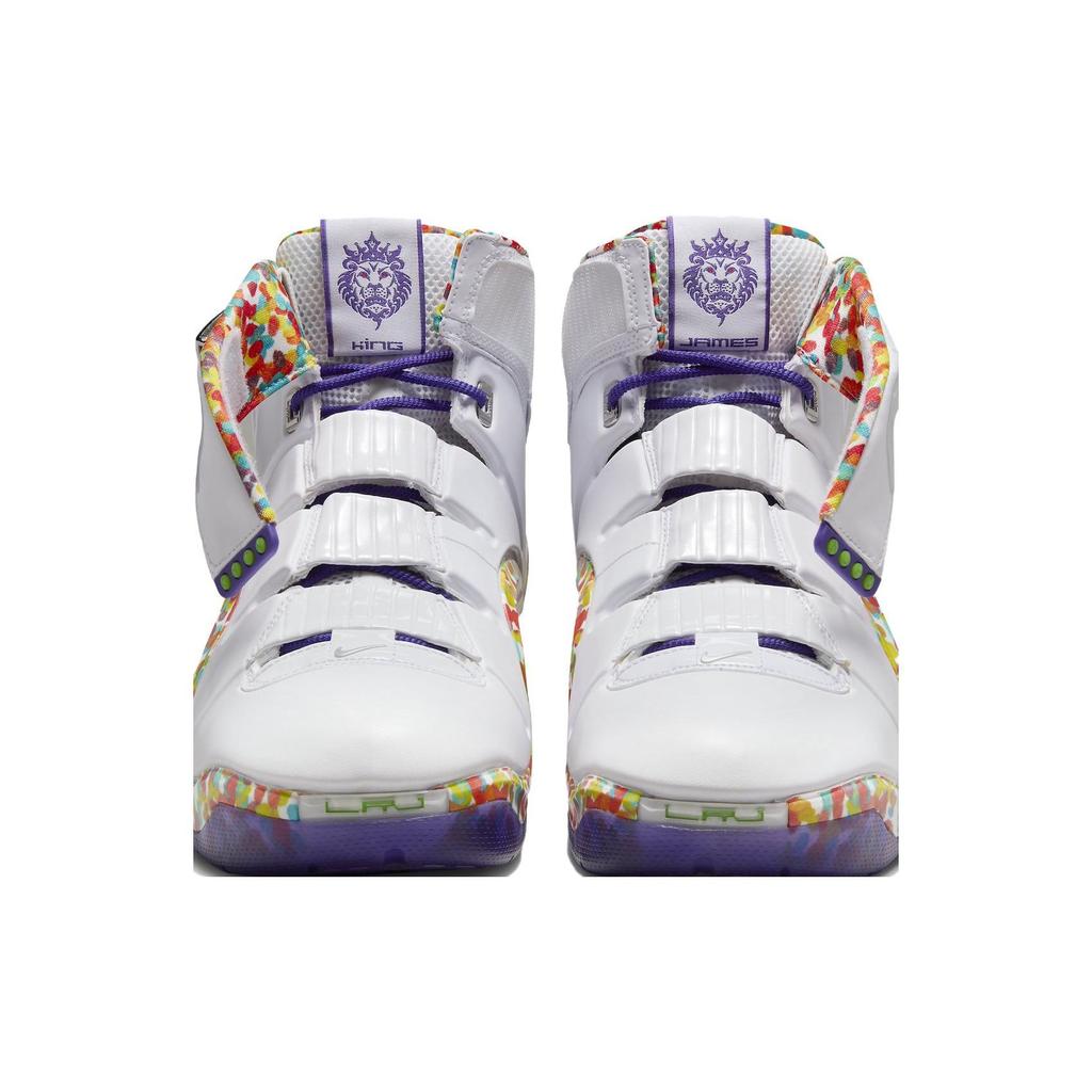 Nike Zoom LeBron 4 Fruity Pebbles 2024 Men Sneakers White True-Red Mean-Green DQ9310-100