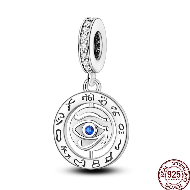 Copper Cross Bible Dove Holy Blessing Demon Eye Shiny Charm Bead Fit Pan Original Bracelet Diy Exquisite