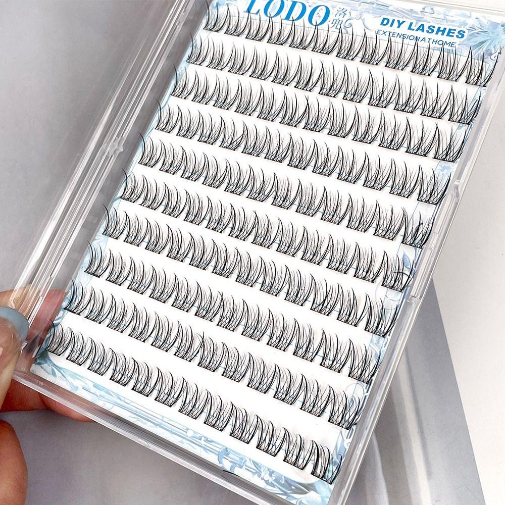 120 шт. Не нужно клея Самоклеящиеся пучки ресниц Индивидуальные ресницы в стиле «птичье крыло» для макияжа глаз