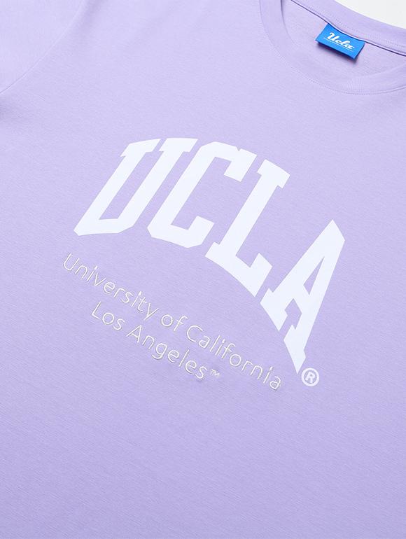 Унисекс базовая круглая футболка UCLA из ткани понте [Фиолетовая](Ua4St92_49)