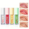 Warm Change Fruit Lip Oil Mirror Hydration Lip Glaze 4 Colors Clear Moisturizing Moisture Care Lip Plumping Lotion