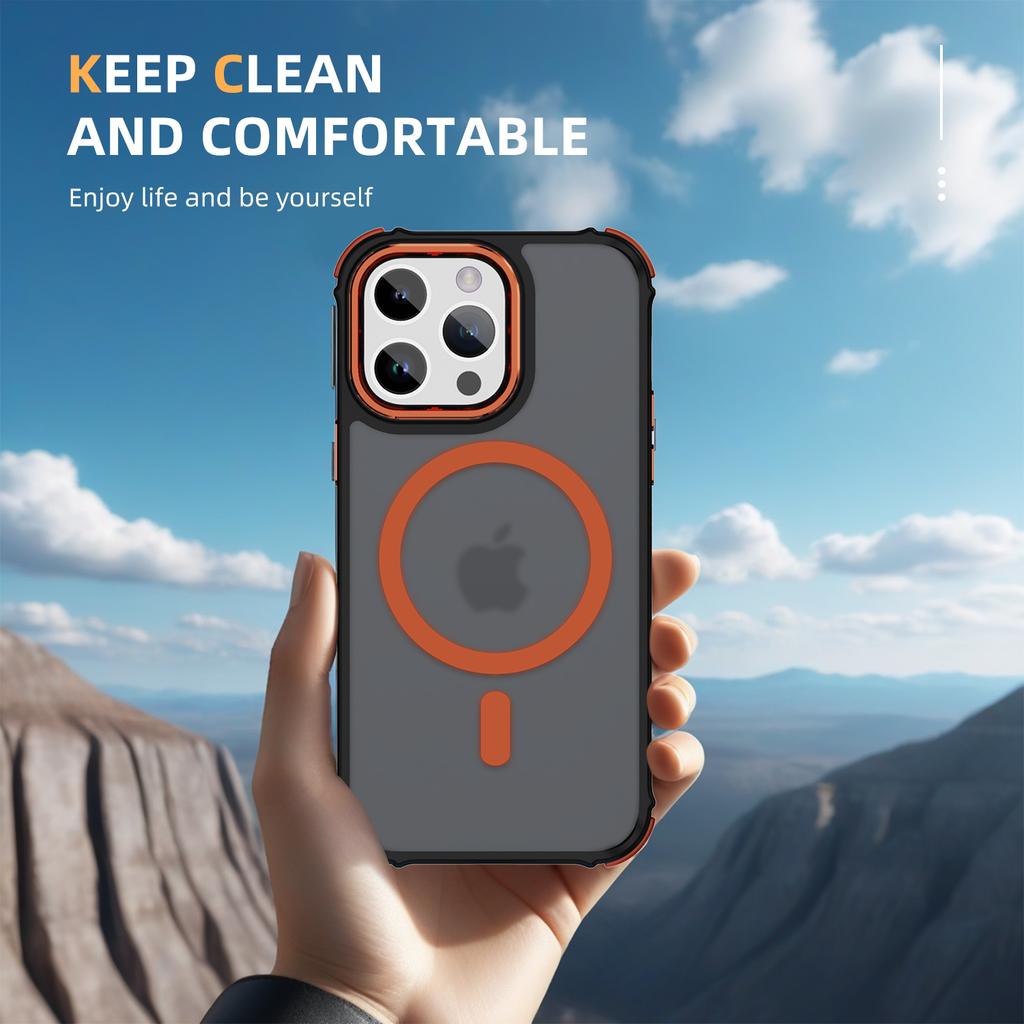 Для iPhone 13 Pro Чехол Совместимый с MagSafe PC+TPU Скин Ощущение Задняя Крышка