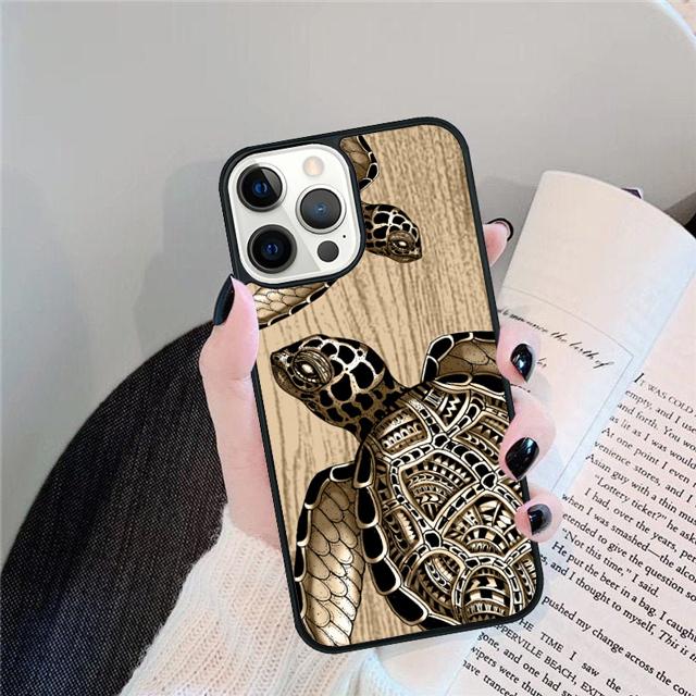 Чехол для телефона с изображением морских черепашек на пляже Для iPhone 17 Air 15 16 Pro Max 14 13 12 11 Pro Max Plus Coque Shell