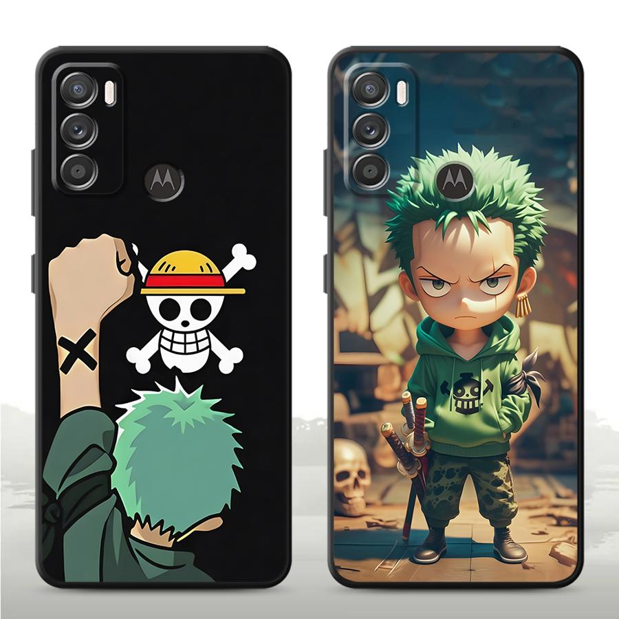 Мультяшный коллаж One Piece Чехол с Зоро для Motorola Moto G52 G60 G51 G73 G32 G50 G72 G60s G53 G30 Edge 20 Pro 30 Lite G71 G22