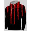 3D Printed Men's Hoodie with Colorful Graffiti Patterns, Trendy Sportswear Autumn Winter Pullovers Long Sleeves