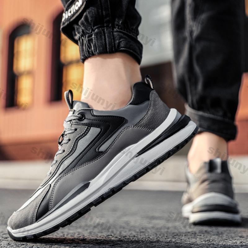 Men's Fashion Casual Shoes Lace Up Comfort Breathable Running Sneakers Men Trendy Flat Bottom Casual Sneakers Zapatillas Hombre
