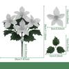 1/3pcs Plastic Plants Christmas Artifical Flowers with 5 Forks Reusable Simulated Flowers Bouquet Creative Christmas Ornaments