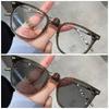 Outdoor Pochromic Anti Radiation Shades Glasses for  Woman Man Square Metal Frame Transition Anti Radiation Eyeglasse