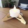 Yousheng Wooden Tea Lamp Card Holder Table Decor Picture Display Stand Fine Craftsmanship Decorative Tea Light Stand