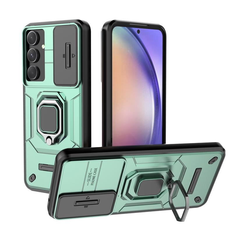 Для Samsung Galaxy A56 5G Чехол Противоударный Магнитный Держатель-Кольцо Бронированный Чехол Для Galaxy A56 A 56 Сдвижная Крышка для Защиты Камеры Объектива