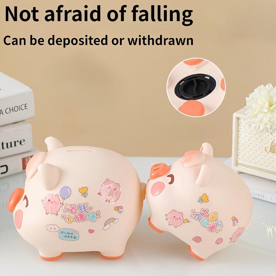 1 Piece of DIY Cute Enamel Anti-fall Piggy Bank Birthday Gift, Animal Piggy Bank Coin Banknote Piggy Bank Storage Home Decoratio