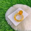 Resin Acrylic Smooth Geometric Candy Color Finger Ring Crystal Ball Resin Rings Fashion Jewelry