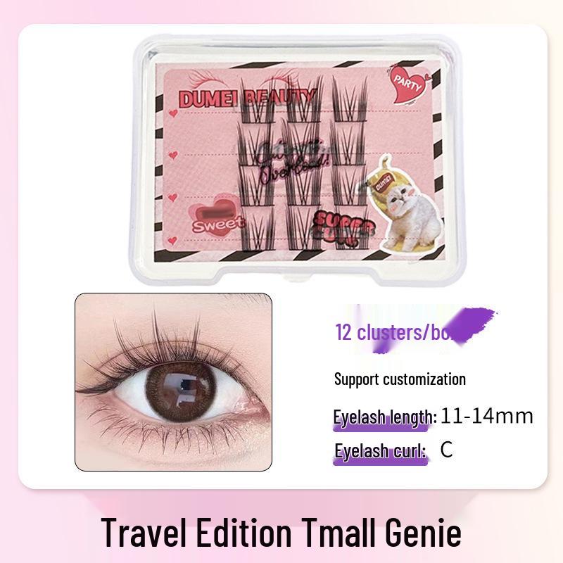 10-Row Autumn Leaf & Sunflower Faux Eyelashes - Flat, Glue-Free