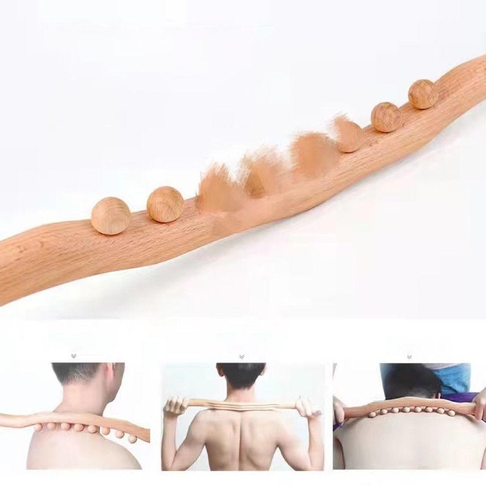 Массажный стик для снятия стресса Деревянный массажный стик Гуаша Для плеч, шеи, талии, спины