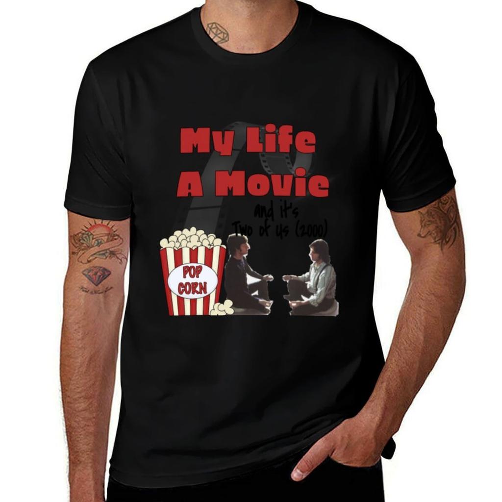 My Life A Movie And Its Two Of Us 2000 Tshirt Antiwrinkle Short Sleeve Tshirt