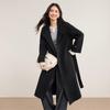 Shangdoubila Women's Pure Wool Double-Faced Mid-Length Coat